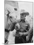 Senator Barry M. Goldwater, Riding His Horse is One of His Hobbies-Leonard Mccombe-Mounted Photographic Print