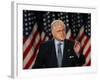 Senator Edward Kennedy Delivers Speech About the Effect of War in Iraq on America's Security-null-Framed Photographic Print