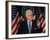 Senator Edward Kennedy Delivers Speech About the Effect of War in Iraq on America's Security-null-Framed Photographic Print