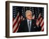 Senator Edward Kennedy Delivers Speech About the Effect of War in Iraq on America's Security-null-Framed Photographic Print