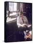 Senator Edward M. Kennedy on the Phone in His Office, Probably in Washington Dc-John Loengard-Framed Stretched Canvas