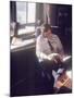 Senator Edward M. Kennedy on the Phone in His Office, Probably in Washington Dc-John Loengard-Mounted Photographic Print