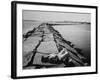 Senator Edward M. Kennedy Taking a Sunbath on Breakwater Near His Summer Home-John Loengard-Framed Photographic Print