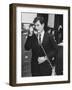 Senator Edward M. Kennedy Using the Phone-Leonard Mccombe-Framed Photographic Print