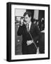 Senator Edward M. Kennedy Using the Phone-Leonard Mccombe-Framed Photographic Print