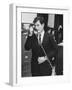 Senator Edward M. Kennedy Using the Phone-Leonard Mccombe-Framed Photographic Print