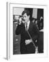 Senator Edward M. Kennedy Using the Phone-Leonard Mccombe-Framed Photographic Print