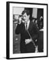 Senator Edward M. Kennedy Using the Phone-Leonard Mccombe-Framed Photographic Print