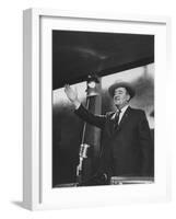 Senator Hubert H. Humphrey at the Western States Democratic Conference-Thomas D^ Mcavoy-Framed Photographic Print