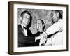 Senator John F. Kennedy, Adlai Stevenson, Senate Majority Leader Lyndon Johnson, 1960-null-Framed Photo