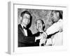 Senator John F. Kennedy, Adlai Stevenson, Senate Majority Leader Lyndon Johnson, 1960-null-Framed Photo