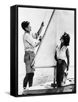 Senator John F Kennedy and Fiancée Miss Jacqueline Bouvier of Newport, Jun 26, 1953-null-Framed Stretched Canvas