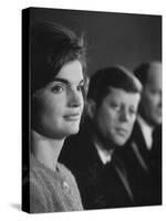 Senator John F. Kennedy and Wife Campaigning in Democratic Presidential Primaries-Stan Wayman-Stretched Canvas