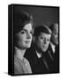 Senator John F. Kennedy and Wife Campaigning in Democratic Presidential Primaries-Stan Wayman-Framed Stretched Canvas