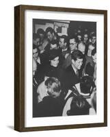 Senator John F. Kennedy and Wife Campaigning in Democratic Presidential Primaries-Stan Wayman-Framed Photographic Print