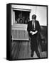 Senator John F. Kennedy Checking over Speech During His Presidential Campaign-Paul Schutzer-Framed Stretched Canvas