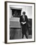 Senator John F. Kennedy Checking over Speech During His Presidential Campaign-Paul Schutzer-Framed Photographic Print