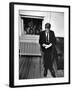 Senator John F. Kennedy Checking over Speech During His Presidential Campaign-Paul Schutzer-Framed Photographic Print