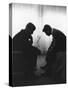 Senator John F Kennedy Conferring with His Brother and Campaign Organizer Bobby Kennedy-null-Stretched Canvas