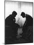 Senator John F Kennedy Conferring with His Brother and Campaign Organizer Bobby Kennedy-null-Mounted Premium Photographic Print