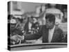 Senator John F. Kennedy During Campaigning-Paul Schutzer-Stretched Canvas