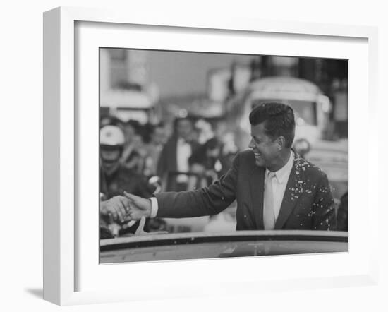 Senator John F. Kennedy During Campaigning-Paul Schutzer-Framed Photographic Print