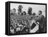 Senator John F. Kennedy During His Campaign For Presidency-Paul Schutzer-Framed Stretched Canvas