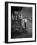 Senator John F. Kennedy Greeting Rural Family While Campaigning For President-Hank Walker-Framed Photographic Print