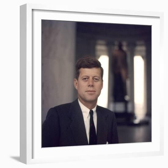 Senator John F. Kennedy Portrait, 1957-Hank Walker-Framed Photographic Print