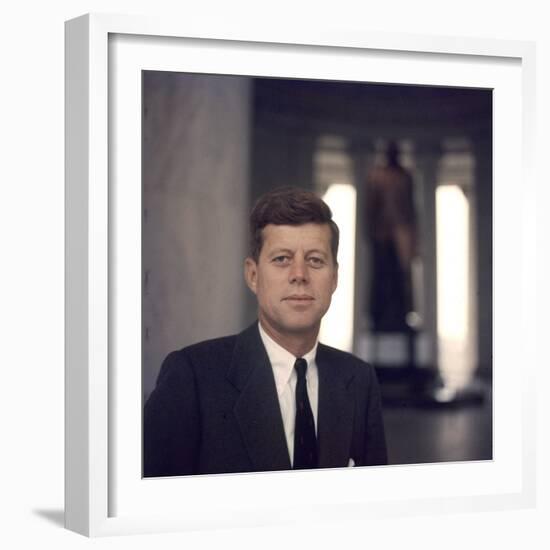 Senator John F. Kennedy Portrait, 1957-Hank Walker-Framed Photographic Print