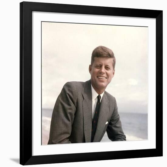 Senator John F. Kennedy Portrait, 1957-Hank Walker-Framed Photographic Print