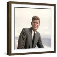 Senator John F. Kennedy Portrait, 1957-Hank Walker-Framed Photographic Print