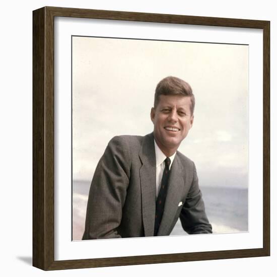 Senator John F. Kennedy Portrait, 1957-Hank Walker-Framed Photographic Print