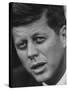 Senator John F. Kennedy Speaking During Press Conference at Gracie Mansion-Howard Sochurek-Stretched Canvas