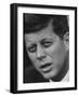 Senator John F. Kennedy Speaking During Press Conference at Gracie Mansion-Howard Sochurek-Framed Photographic Print