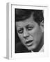 Senator John F. Kennedy Speaking During Press Conference at Gracie Mansion-Howard Sochurek-Framed Photographic Print