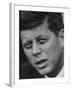 Senator John F. Kennedy Speaking During Press Conference at Gracie Mansion-Howard Sochurek-Framed Photographic Print