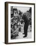 Senator John F. Kennedy Speaking on the Hood of a Car During a Campaign Tour-Ed Clark-Framed Photographic Print