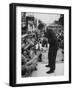 Senator John F. Kennedy Speaking on the Hood of a Car During a Campaign Tour-Ed Clark-Framed Photographic Print