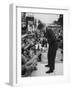 Senator John F. Kennedy Speaking on the Hood of a Car During a Campaign Tour-Ed Clark-Framed Photographic Print