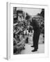 Senator John F. Kennedy Speaking on the Hood of a Car During a Campaign Tour-Ed Clark-Framed Photographic Print