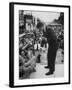 Senator John F. Kennedy Speaking on the Hood of a Car During a Campaign Tour-Ed Clark-Framed Photographic Print