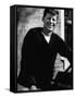 Senator John F. Kennedy, Standing Outside in a Sweater-Hank Walker-Framed Stretched Canvas