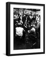 Senator John Kennedy Campaigning at Coal Mine-Hank Walker-Framed Photographic Print