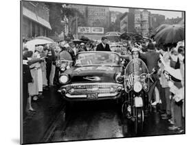 Senator John Kennedy Campaigning in Yonkers, New York, Oct. 16, 1960-null-Mounted Photo