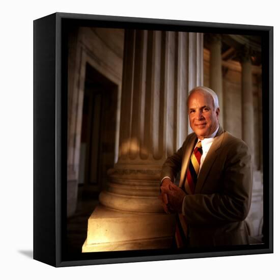 Senator John McCain at US Capitol-Ted Thai-Framed Stretched Canvas