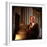 Senator John McCain at US Capitol-Ted Thai-Framed Premium Photographic Print