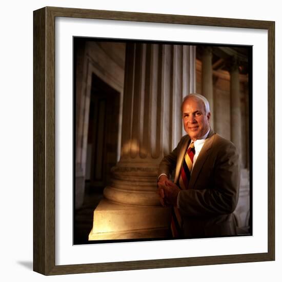 Senator John McCain at US Capitol-Ted Thai-Framed Photographic Print
