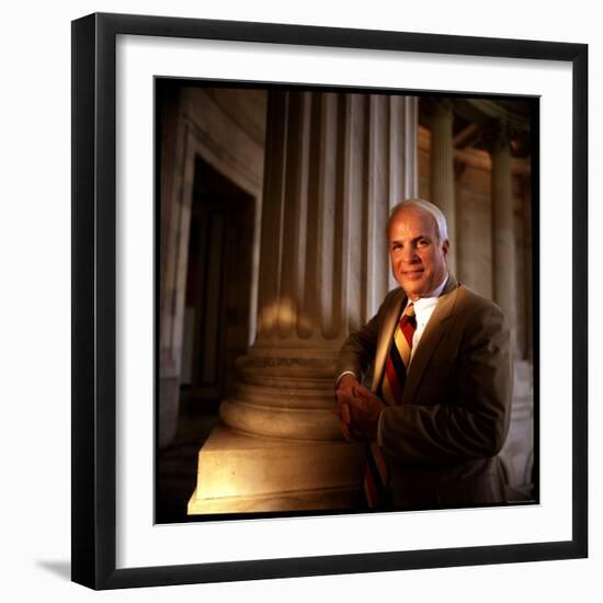 Senator John McCain at US Capitol-Ted Thai-Framed Photographic Print