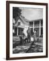 Senator Lyndon B. Johnson W. Family and Pets at Home on Ranch-null-Framed Photographic Print